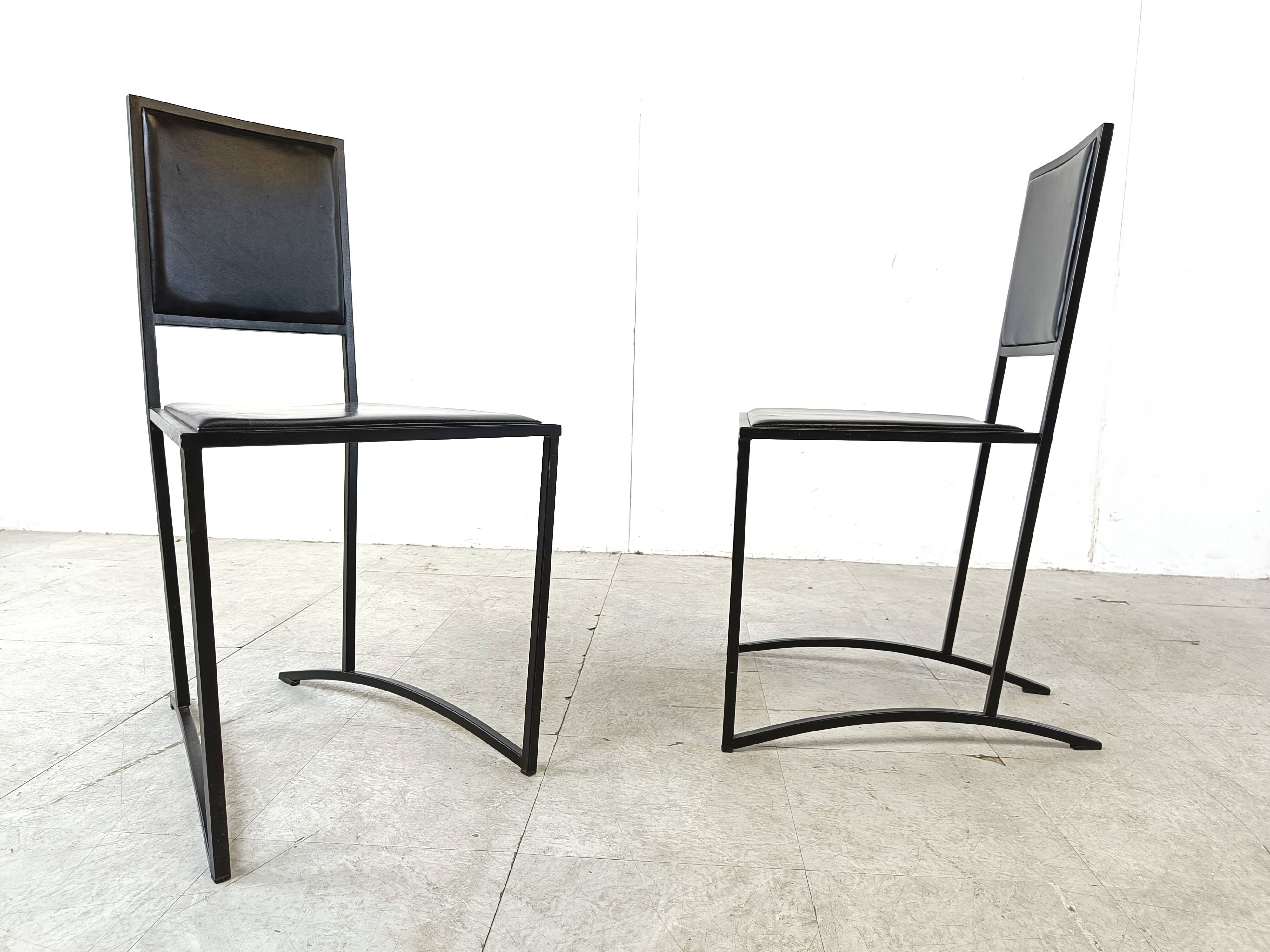 Vintage post modern dining chairs, set of 8