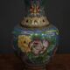 Vase cloisonné Chine milieu XXe décor floral