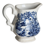 Vintage milk jug in English porcelain The Hunter by Myott