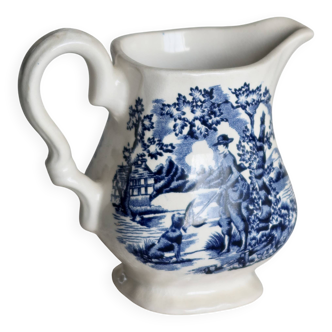 Vintage milk jug in English porcelain The Hunter by Myott