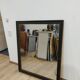 Mirror in black molded wood 109x93 Napoleon III era