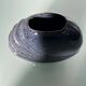 Blue stoneware lentil vase