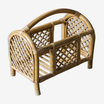 Jeanette rattan magazine rack