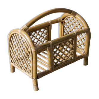 Jeanette rattan magazine rack