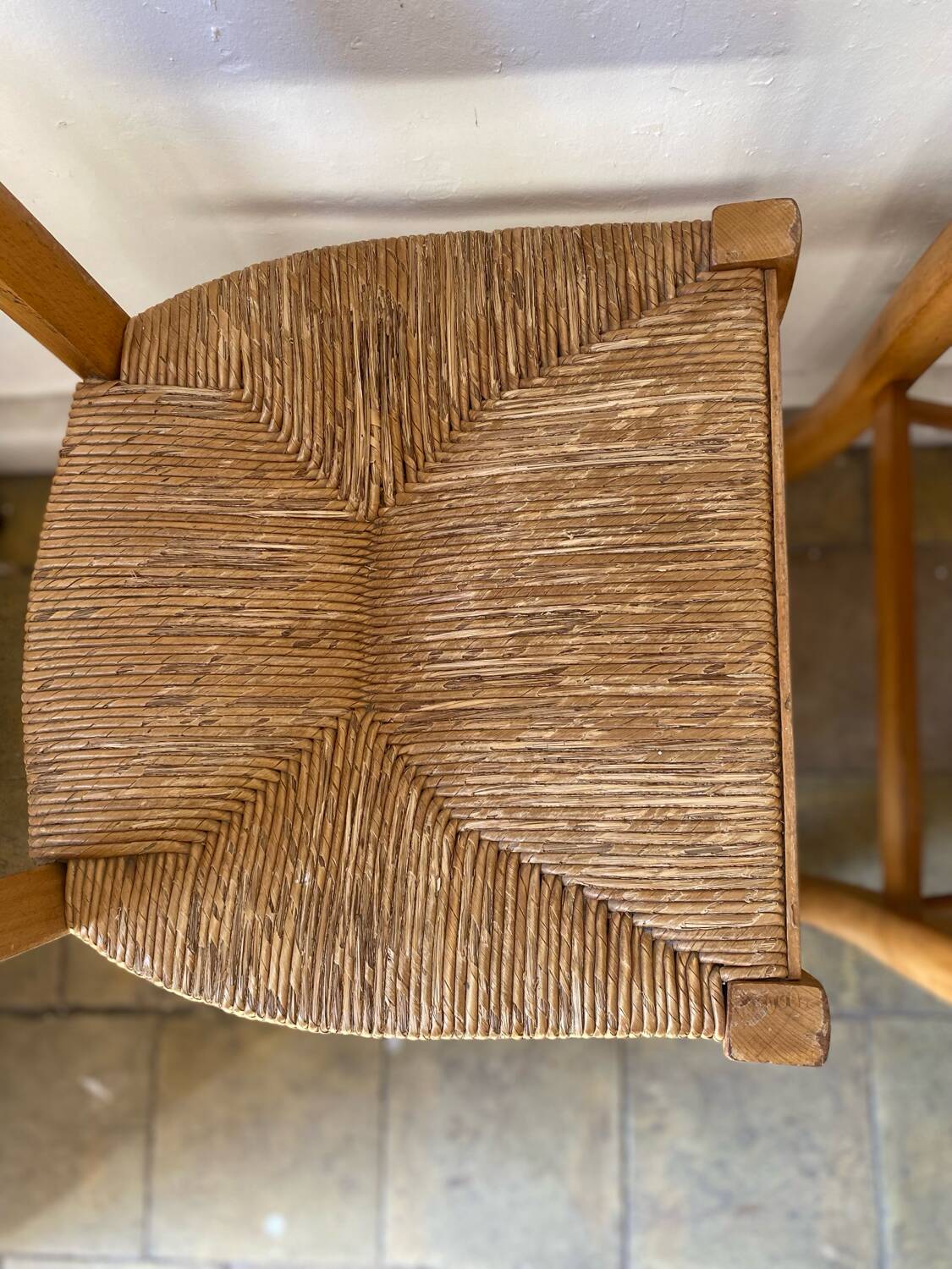 Lot 4 chaises paillées
