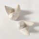 Set of two ceramic Fluocaril advertising ashtrays