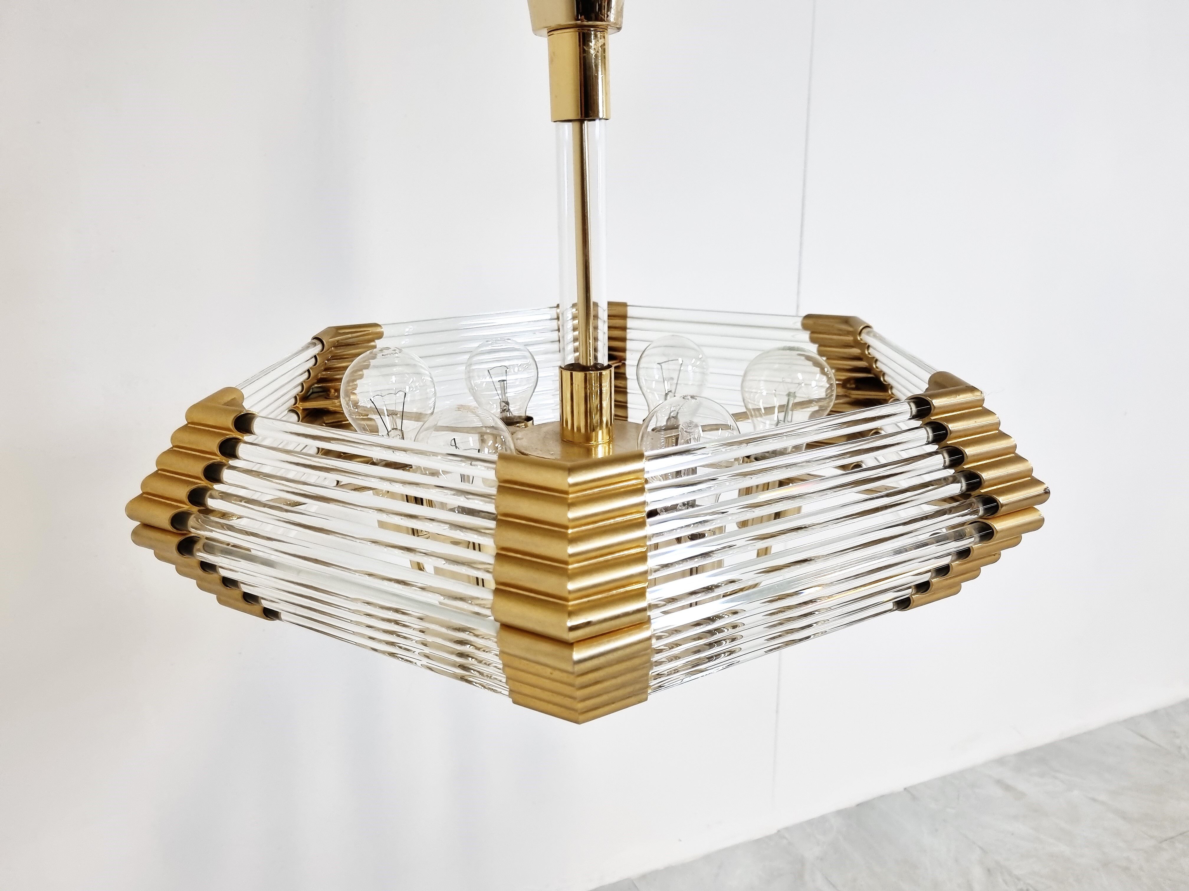 Vintage crystal Chandelier by Bakalowits & Sohne , 1980's