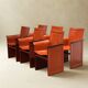 Set of 6 original “Korium” chairs by Tito Agnoli