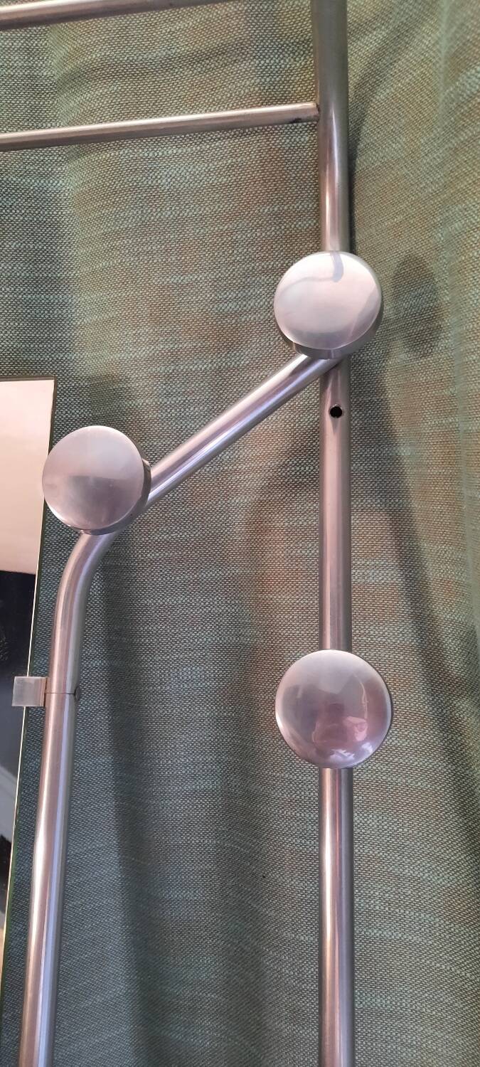 Aluminum floor coat rack