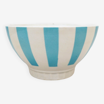 Earthenware bowl décor vintage stripes