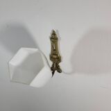 Vintage wall lamp in brass and art deco glass