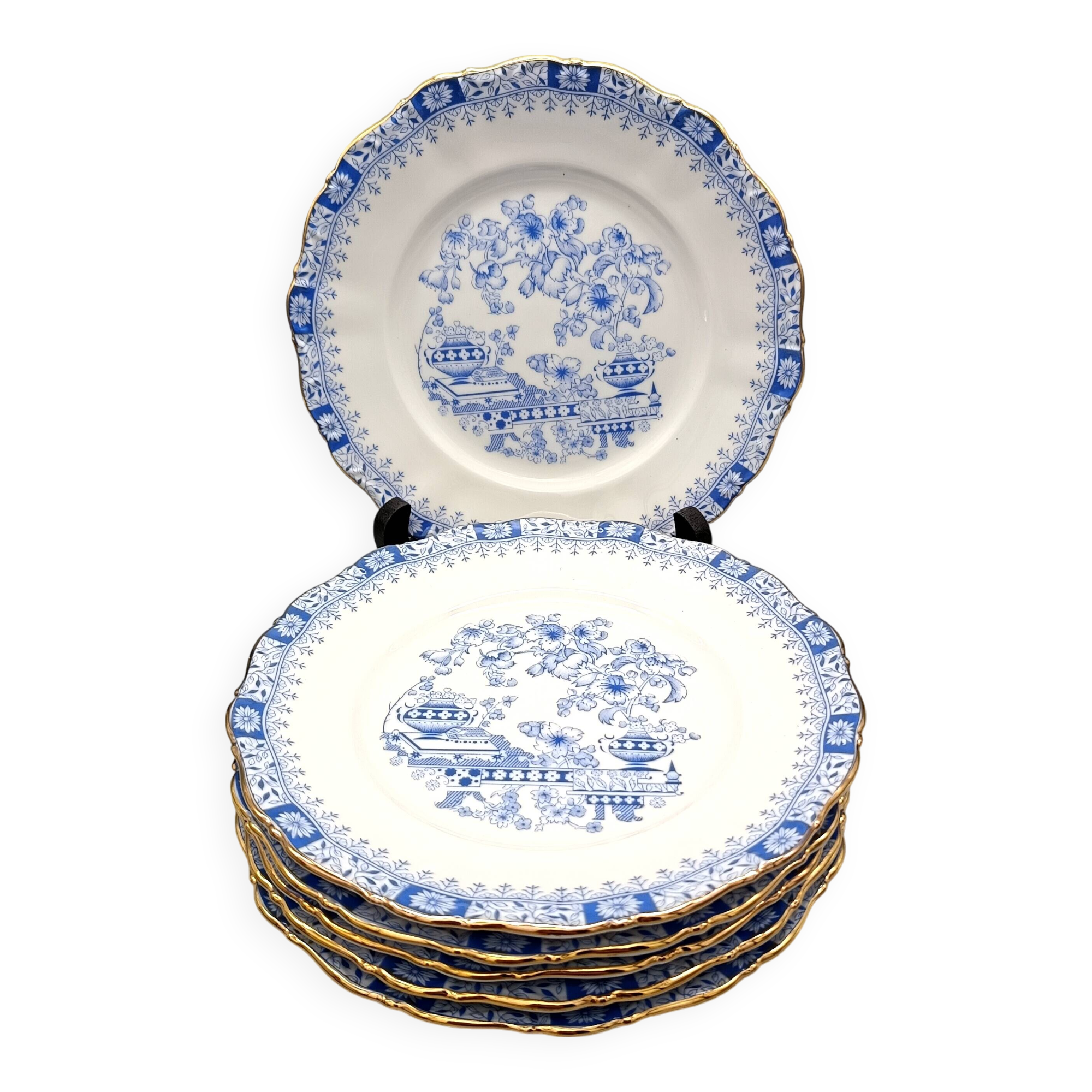 6 dessert plates porcelain theresia pattern vintage seltmann weiden bavaria