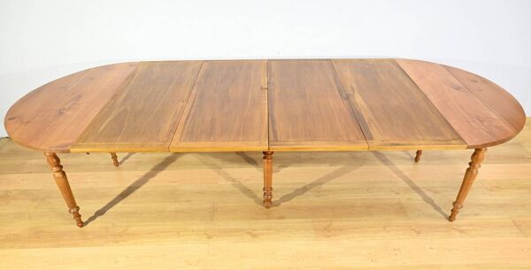 Table modulable en merisier, style Louis Philippe, 2ème partie du XIXème