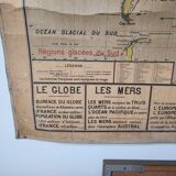 Carte scolaire Vidal Lablache Planisphère Colonies Françaises
