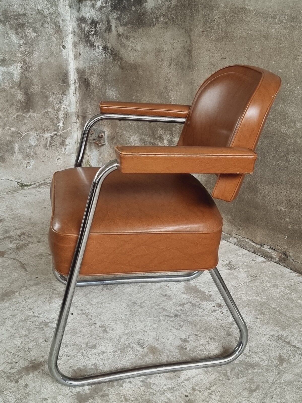 Vintage chair office chair armchair mocha brown