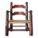 Oak and rush armchair, brutalist style, Charles Dudouyt, 1940s