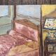 Interior scene portrait of the guest room in spring oil on canvas 1960