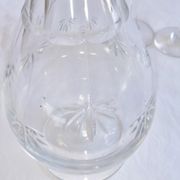 Bohemian crystal liqueur service Baccarat St Louis carafe glasses signed by an anchor
