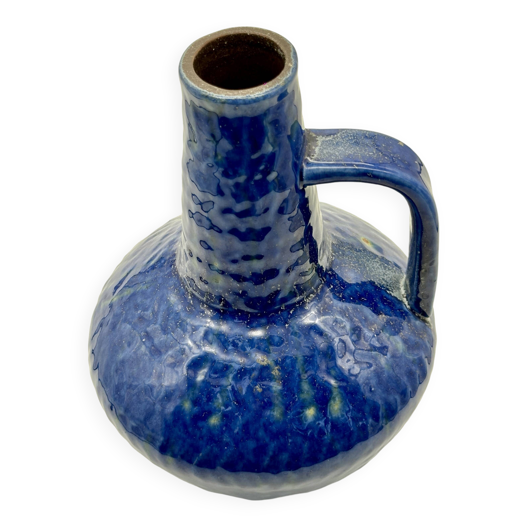 Blue ceramic vase by Carstens Tönnieshof, West German ceramics, mid 1970s