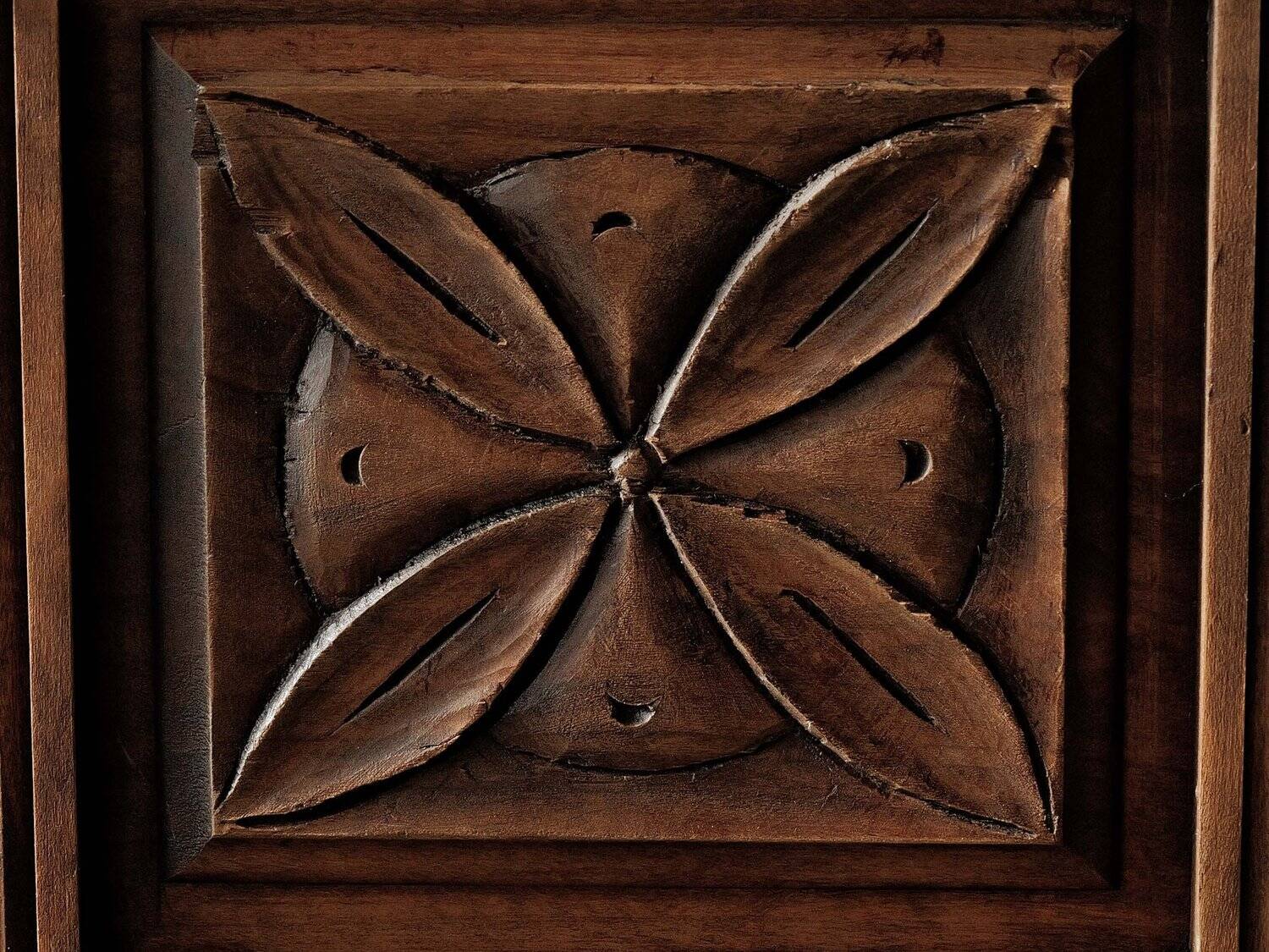 Handcrafted two-door cabinet, Spain, circa 1950