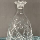 Solid crystal whiskey decanter.