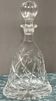 Solid crystal whiskey decanter.