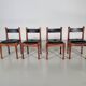 Set of 4 dining chairs by Silvio Coppola for Bernini, 1960s.