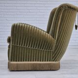 1960s, Danish relax armchair, original condition, green furniture velour.