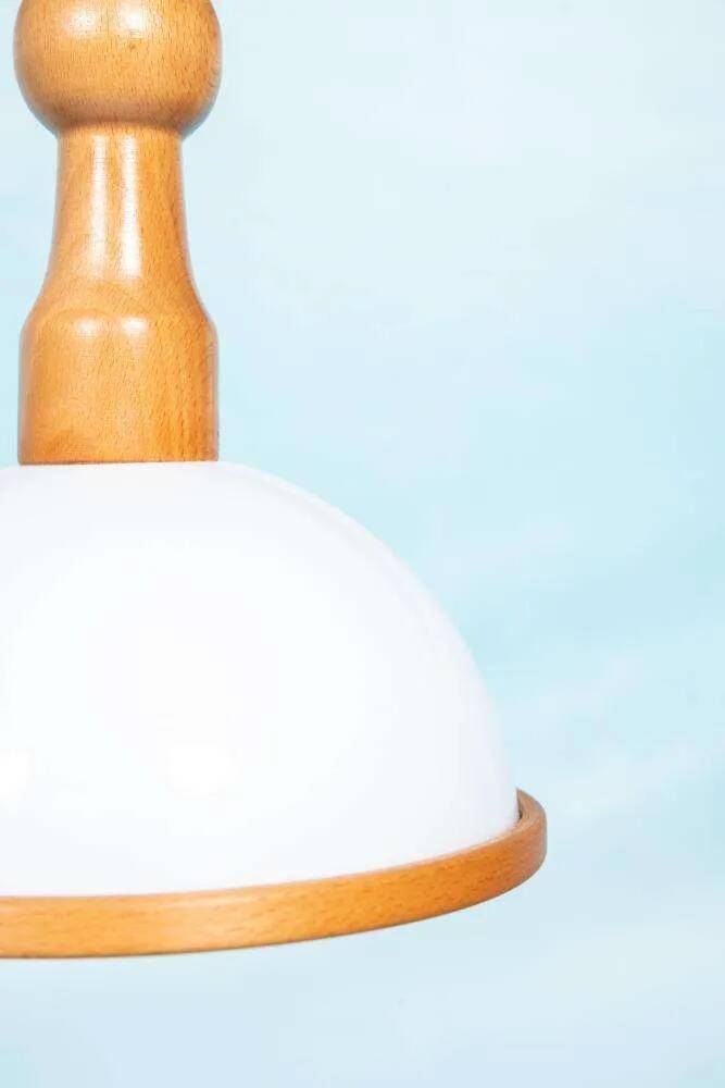 Bohemian 70s mushroom pendant lamp