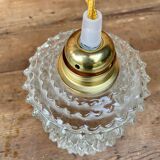 Vintage structured glass globe pendant light drops