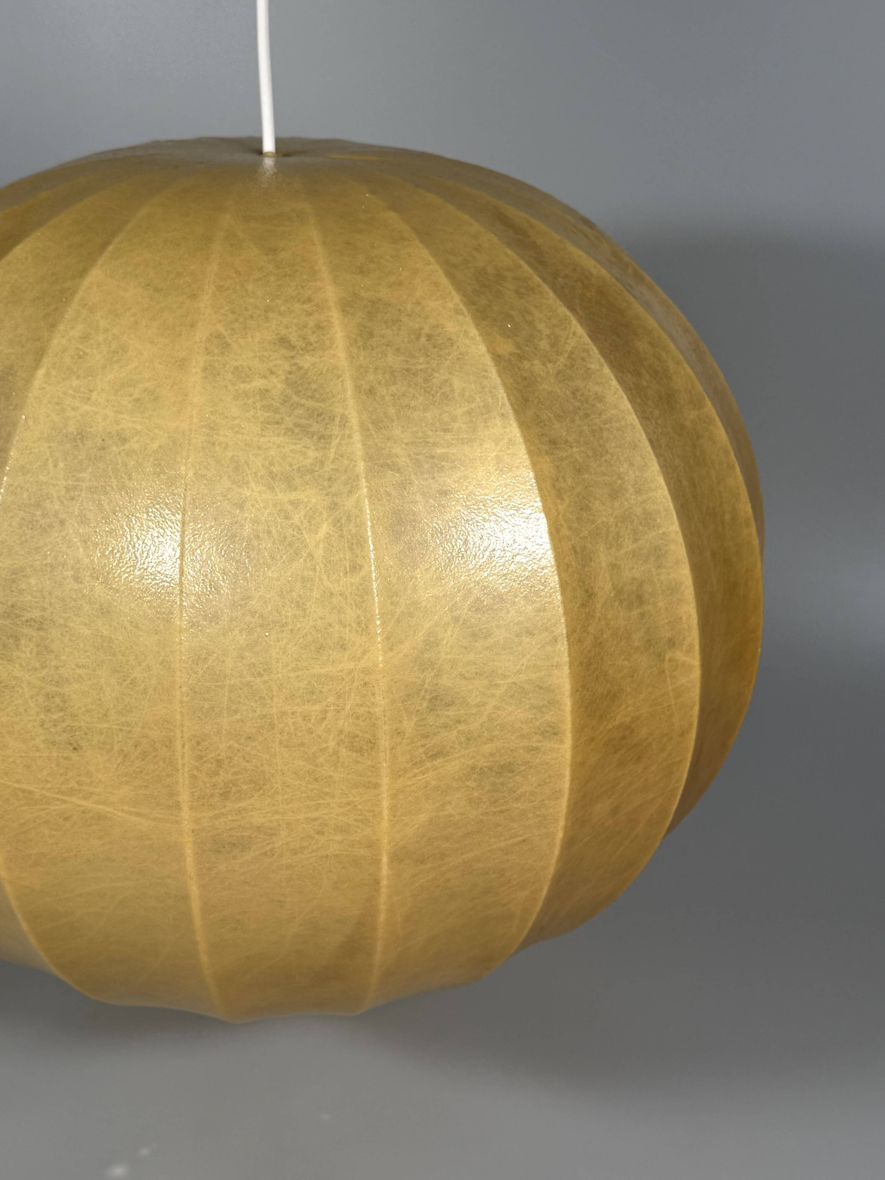 1960s 1970s Cocoon Ceiling Lamp Globe Lamp "Moon" by Goldkant Leuchten