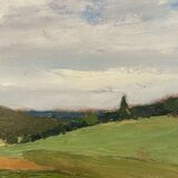 Signed oil-landscape