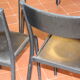 Série de 4 chaises d’école noires