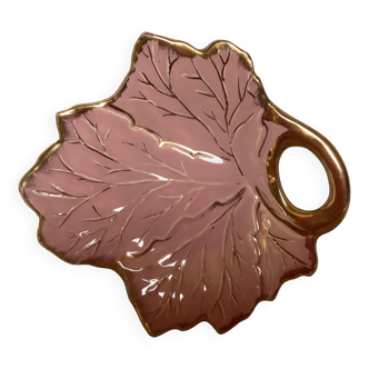 Empty pocket baguier leaf rose gold