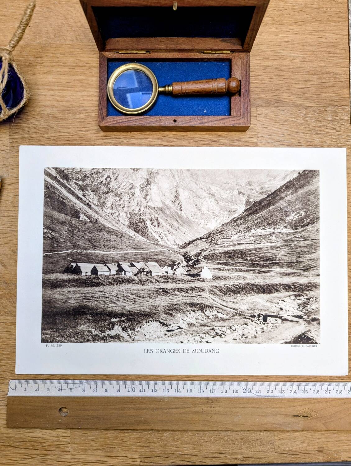 The barns of Moudang, Hautes-Pyrénées, photo printed in 1937.