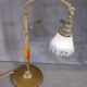 Vintage Brass And Glass Table Lamp, 1930s