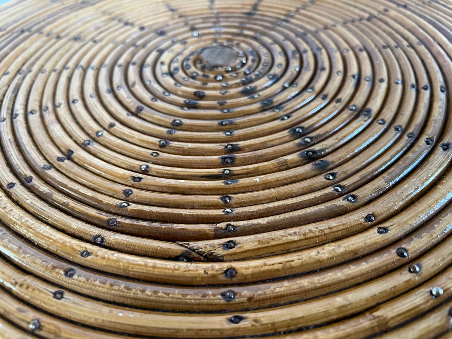Vintage rattan stools