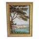 Tableau « Vue côte méditerranéenne", années 50