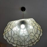 Art deco mother-of-pearl pendant light