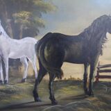 Oil painting - horses - painter teixeira cardoso.