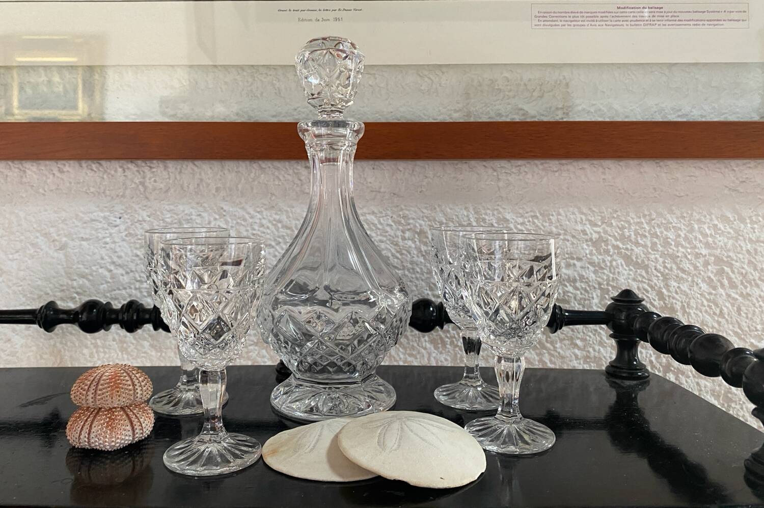 Bohemian crystal liqueur service