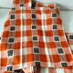 Tablecloth and 14 napkins – orange – 60s-70s – bistro pop style