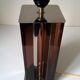 Designer lamp in smoked plexiglass and chromed metal 1970