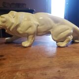 Ceramic lion statuette