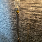 Brutalist tripod floor lamp in wrought iron