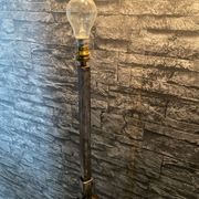 Brutalist tripod floor lamp in wrought iron