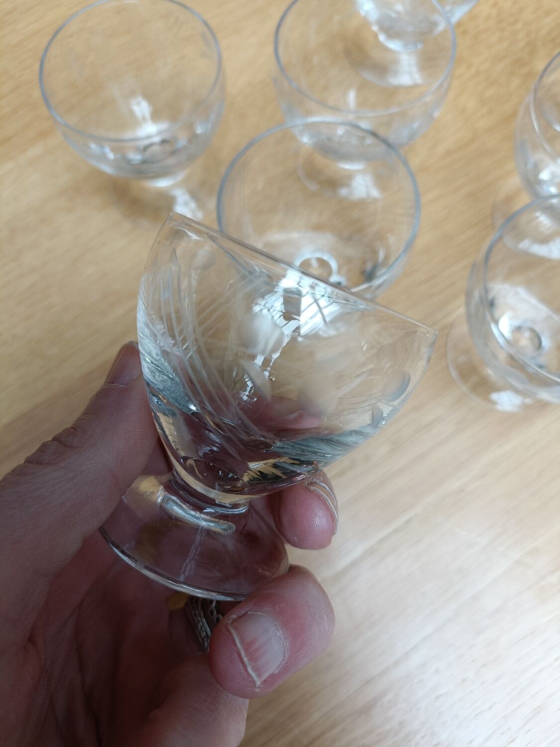 Cut glass shot glasses