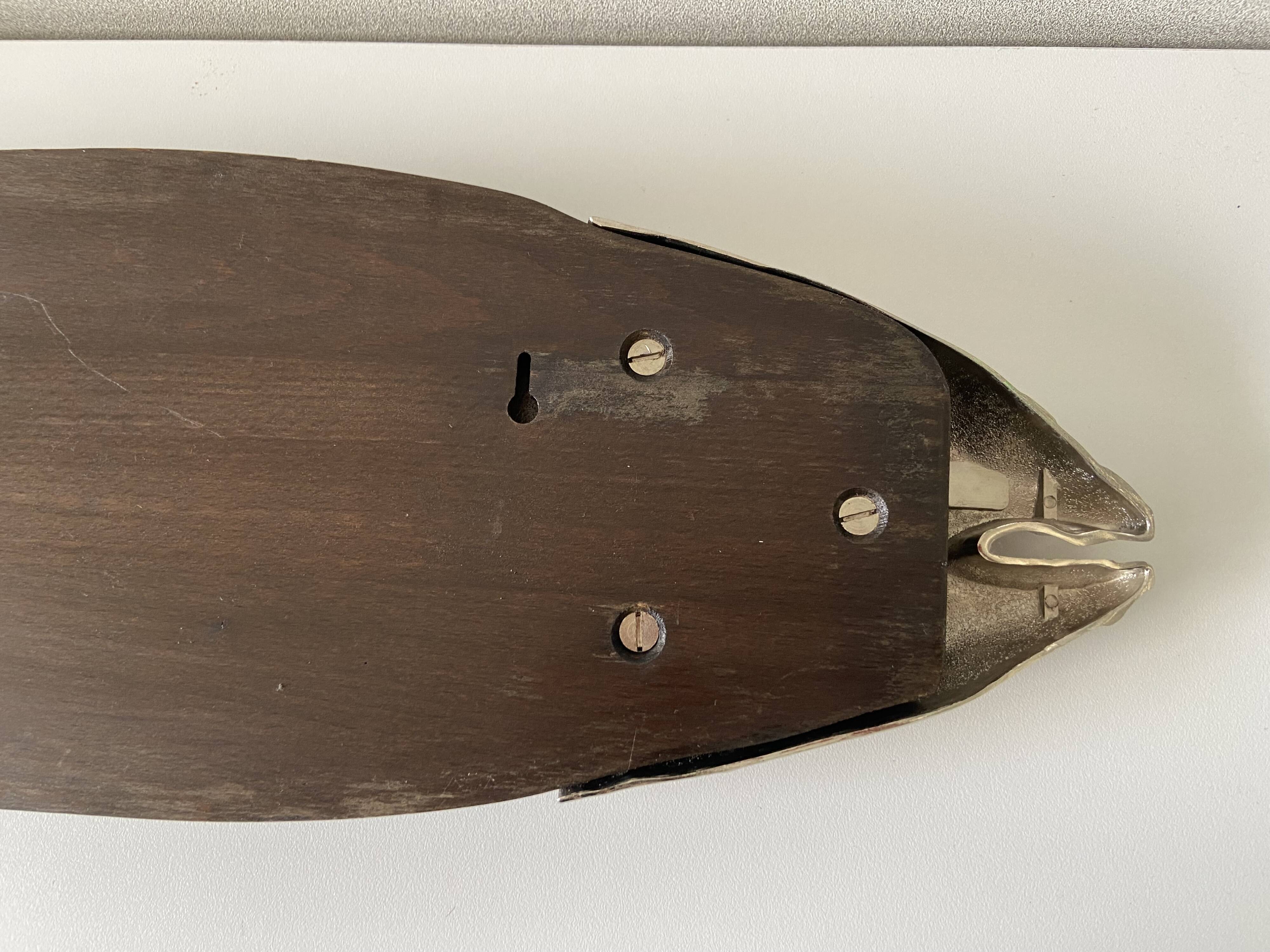 Large Flat Display Tray for Cutting Salmon Fish Vintage Design
