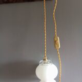 Lampe baladeuse nomade opaline blanche, 1950