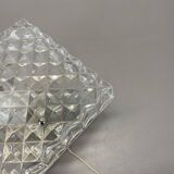 Small Cubic Textured Glass Wall Light in the Style of Orrefors, Germany, 1970s